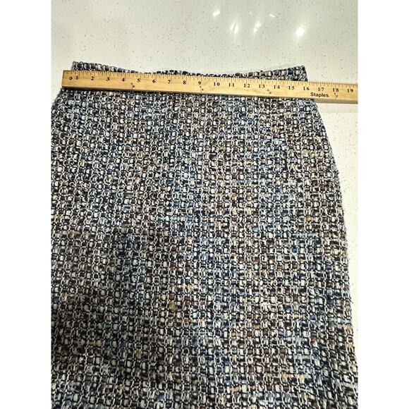 Talbots Tweed Skirt Straight Short Lined Back Zip 10P Chic Office Work Brunch - Picture 5 of 9
